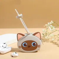 Women's Cat Silica Gel Zipper Kids Wallets sku image 3