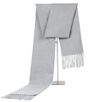Autumn And Winter  Designed New Low Price Simple Color Men's Scarf Cashmere Tassel Scarf Gift main image 1