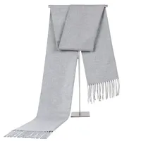Autumn And Winter  Designed New Low Price Simple Color Men's Scarf Cashmere Tassel Scarf Gift sku image 8