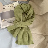Korean-style  New Scarf Women's Winter  Soft Warm Knitted Thickened Instagram Style Fashionable Scarf For Students sku image 5