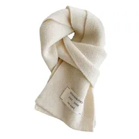 Korean Style Simple  Wool Scarf Women's Autumn And Winter Fashion New Japanese Style  Student Knitted Scarf Couple main image 5