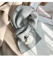 Korean Style Simple  Wool Scarf Women's Autumn And Winter Fashion New Japanese Style  Student Knitted Scarf Couple sku image 4