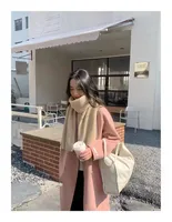 Solid Color Knitted Scarf Women's Autumn And Winter Korean Style Student Wool  Warm Thickened Scarf Couple Trendy Men Couple sku image 16