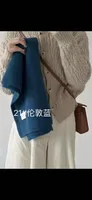 Solid Color Knitted Scarf Women's Autumn And Winter Korean Style Student Wool  Warm Thickened Scarf Couple Trendy Men Couple sku image 7