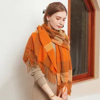 Deqing Siyue  Scarf New Autumn And Winter Thickened Warm Cashmere Scarf Plaid Printed Autumn And Winter Scarf For Women main image 4