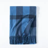 Deqing Siyue  Scarf New Autumn And Winter Thickened Warm Cashmere Scarf Plaid Printed Autumn And Winter Scarf For Women sku image 4