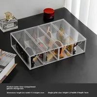 New Sunglasses Box Internet-famous Glasses Storage Box Acrylic Transparent 4-layer Display Rack Dust-proof Colored Contact Glasses sku image 1