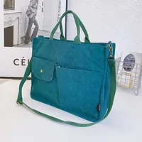 Japanese Style Original Design Commuter Thickened Corduroy Art College Student Handbag Computer Bag Shoulder Crossbody Bag main image 1