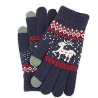 New Knitted Touch Screen Gloves Women's Korean Style Winter Stall Velvet Thickened Cold-proof Fawn Wool Warm Gloves sku image 5