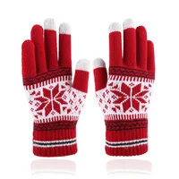 New Knitted Touch Screen Gloves Women's Korean Style Winter Stall Velvet Thickened Cold-proof Fawn Wool Warm Gloves sku image 8