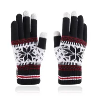 New Knitted Touch Screen Gloves Women's Korean Style Winter Stall Velvet Thickened Cold-proof Fawn Wool Warm Gloves sku image 9