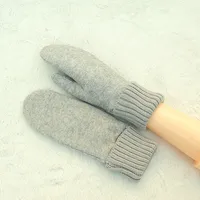 Autumn Women's Winter Korean-style Cute Thickened Fleece-lined Warm Cold-proof Riding Gloves Japanese Cashmere Gloves For Men main image 1