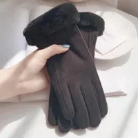 Gloves Women's Winter Velvet Thickened Warm  Cute Touch Screen De Velvet Fall/Winter Electric Car Cold-proof Riding Gloves main image 4