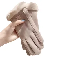 Gloves Women's Winter Velvet Thickened Warm  Cute Touch Screen De Velvet Fall/Winter Electric Car Cold-proof Riding Gloves main image 5