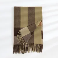 Deqing Siyue  Scarf New Autumn And Winter Thickened Warm Cashmere Scarf Plaid Printed Autumn And Winter Scarf For Women sku image 8