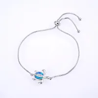 Copper 18K Gold Plated Polishing Plating Inlay Tortoise Opal Zircon Charms Bracelets main image 8