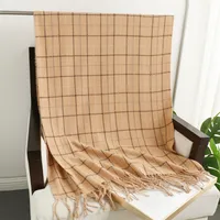 Women's Casual Style Business Basic Plaid Imitation Cashmere Polyester Scarf sku image 3