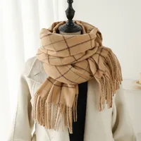 Women's Casual Style Business Basic Plaid Imitation Cashmere Polyester Scarf main image 1
