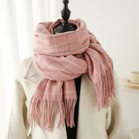 Women's Casual Style Business Basic Plaid Imitation Cashmere Polyester Scarf main image 2