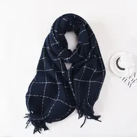 Women's Basic Plaid Imitation Cashmere Polyester Scarf sku image 7