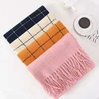 Women's Basic Plaid Imitation Cashmere Polyester Scarf main image 1