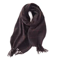 Women's Basic Plaid Imitation Cashmere Polyester Scarf main image 2