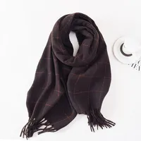Women's Basic Plaid Imitation Cashmere Polyester Scarf sku image 1