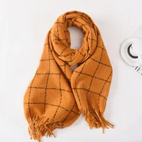 Women's Basic Plaid Imitation Cashmere Polyester Scarf sku image 5