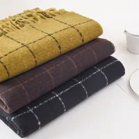Women's Basic Plaid Imitation Cashmere Polyester Scarf main image 3