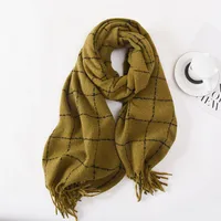 Women's Basic Plaid Imitation Cashmere Polyester Scarf sku image 2