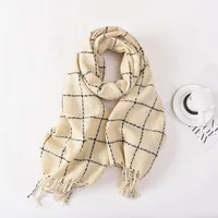 Women's Basic Plaid Imitation Cashmere Polyester Scarf sku image 6