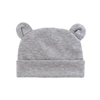 New Infant Fetal Cap Newborn Head Cap Solid Color Ear  Hat Boys And Girls Baby Hat A54 main image 2