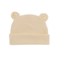 New Infant Fetal Cap Newborn Head Cap Solid Color Ear  Hat Boys And Girls Baby Hat A54 main image 3