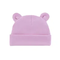 New Infant Fetal Cap Newborn Head Cap Solid Color Ear  Hat Boys And Girls Baby Hat A54 main image 4