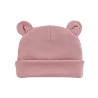 New Infant Fetal Cap Newborn Head Cap Solid Color Ear  Hat Boys And Girls Baby Hat A54 main image 5