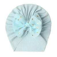 Seasonal New Thread Baby Headwear Children's Bow Turtleneck Hat Baby Indian Hat main image 2