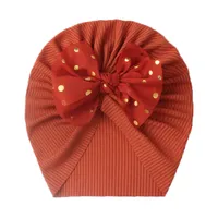 Seasonal New Thread Baby Headwear Children's Bow Turtleneck Hat Baby Indian Hat main image 3
