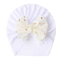 Seasonal New Thread Baby Headwear Children's Bow Turtleneck Hat Baby Indian Hat sku image 5