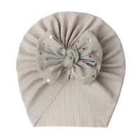 Seasonal New Thread Baby Headwear Children's Bow Turtleneck Hat Baby Indian Hat sku image 6