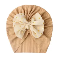 Seasonal New Thread Baby Headwear Children's Bow Turtleneck Hat Baby Indian Hat sku image 11