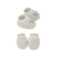 Newborn Baby Cap Baby Hat Baby Gloves Baby Shoes Three-piece Set 892 sku image 18
