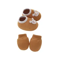 Newborn Baby Cap Baby Hat Baby Gloves Baby Shoes Three-piece Set 892 sku image 19
