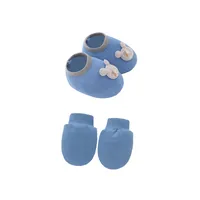 Newborn Baby Cap Baby Hat Baby Gloves Baby Shoes Three-piece Set 892 sku image 27