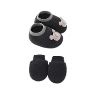 Newborn Baby Cap Baby Hat Baby Gloves Baby Shoes Three-piece Set 892 sku image 21