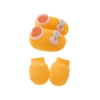 Newborn Baby Cap Baby Hat Baby Gloves Baby Shoes Three-piece Set 892 sku image 28
