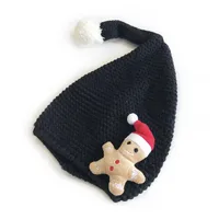 M303 Children's New Cartoon Christmas Sweet Fur Ball Cute Autumn And Winter Warm Pullover Casual Knitted Wool Hat sku image 2
