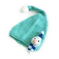M303 Children's New Cartoon Christmas Sweet Fur Ball Cute Autumn And Winter Warm Pullover Casual Knitted Wool Hat sku image 7
