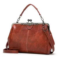 Women's Bag Handbag Shoulder Bag Crossbody Bag Women's Bag Clip Bag British Retro Postman Bag sku image 7