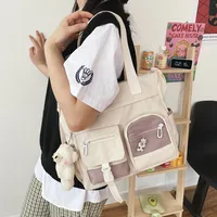 Korean-style Ulzzang Academy Style Vintage Mori Artistic  Girl Student Colored Large Capacity Shoulder Bag main image 1