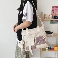 Korean-style Ulzzang Academy Style Vintage Mori Artistic  Girl Student Colored Large Capacity Shoulder Bag main image 3